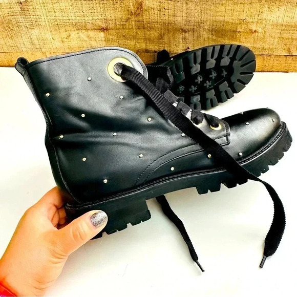 NWOT AGL Attilio Giusti Leombruni Studded Combat Boots - Picture 6 of 10